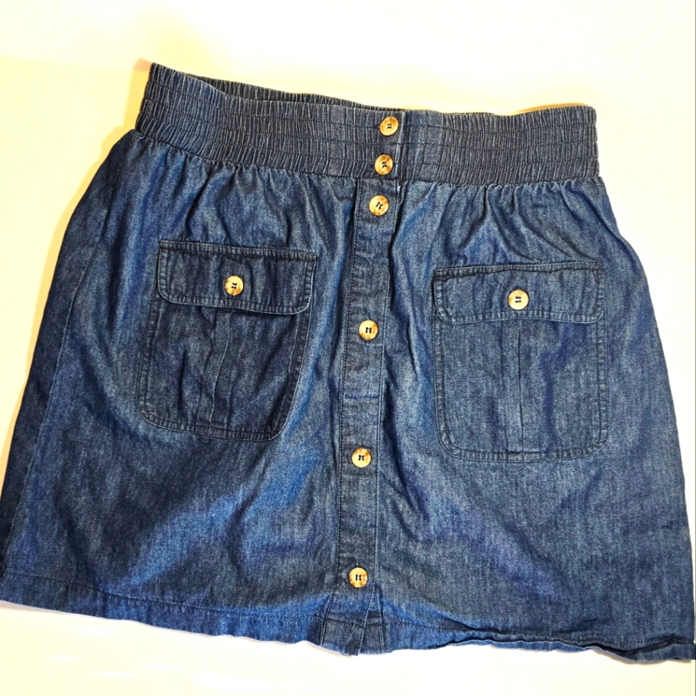 Copper Key Blue Denim Skirt Large
